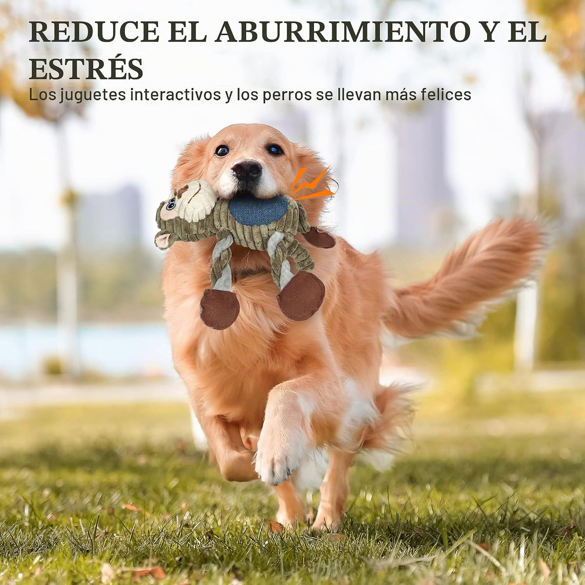 BUYPOW Juguetes para perros grandes - Juguetes de peluche chirriant...