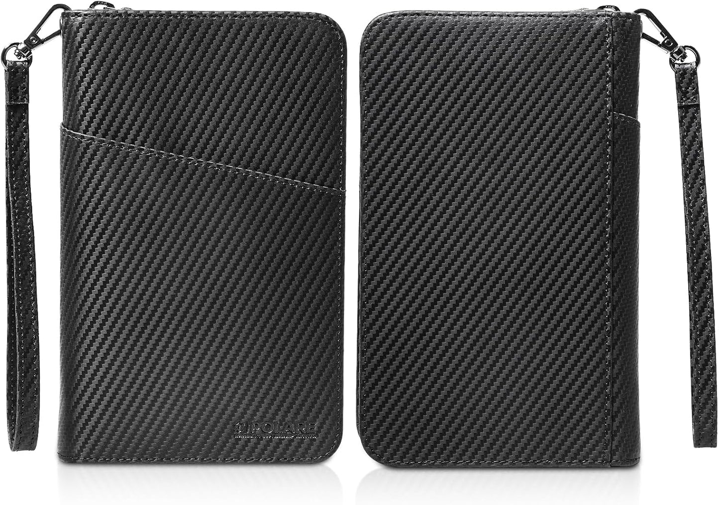 Polare - Funda para pasaporte de cuero de grano completo para hombr...