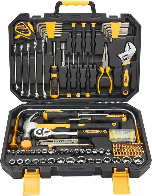 KOOPOOL Juego de 159 herramientas, kit de caja de herramientas para...