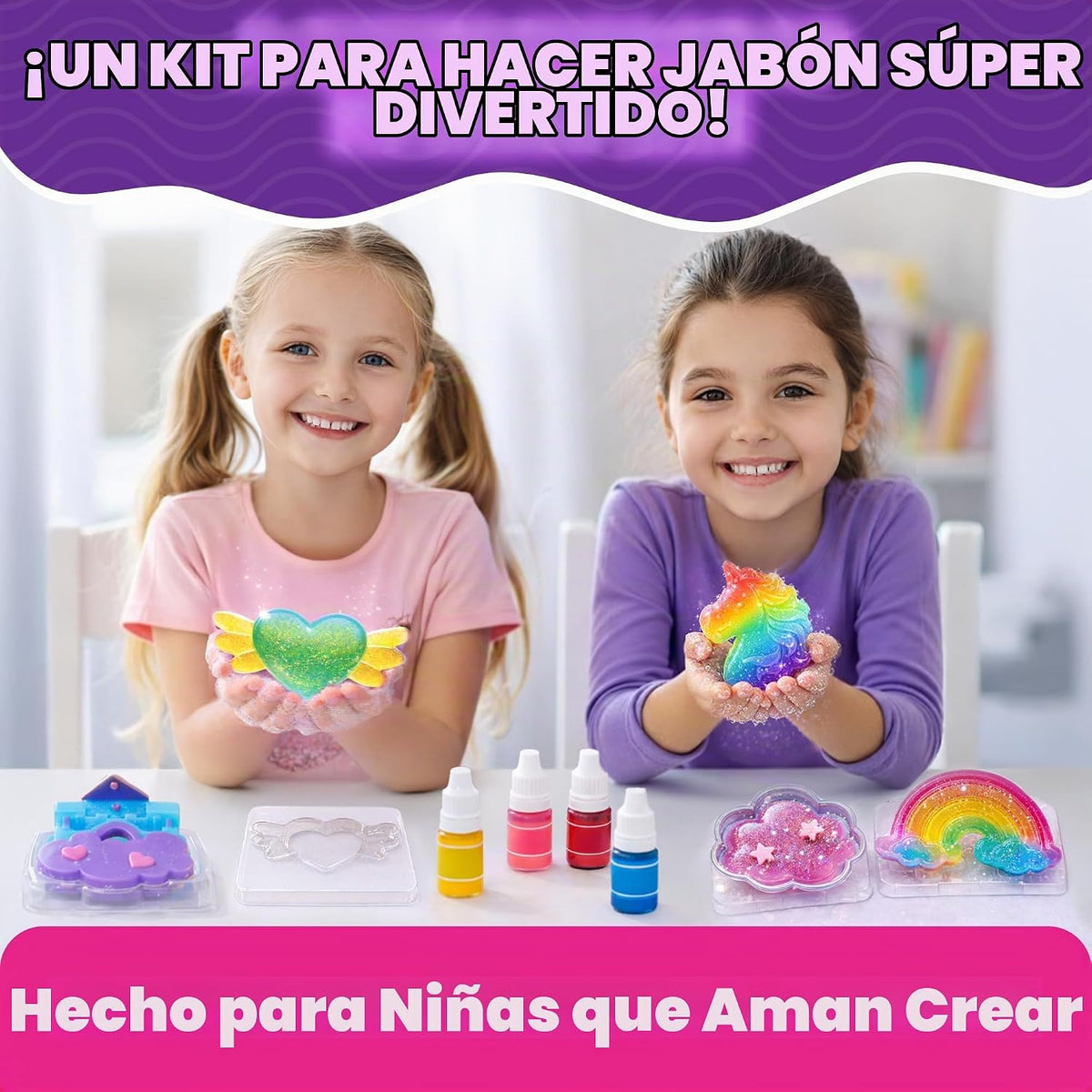 Doctor Jupiter Kit de fabricación de jabón brillante de unicornio p...