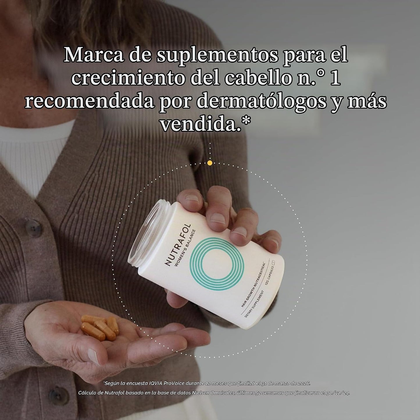 Nutrafol Suplementos Women's Balance para el Crecimiento del Cabell...
