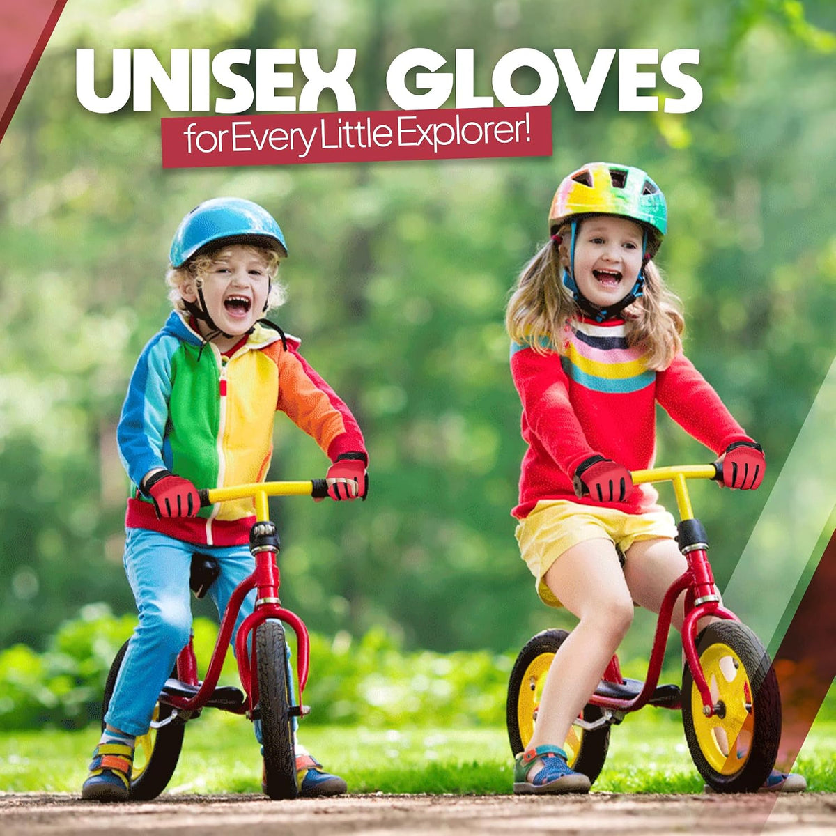SAGA SPORTS Guantes de ciclismo para niños, guantes de motocicleta...