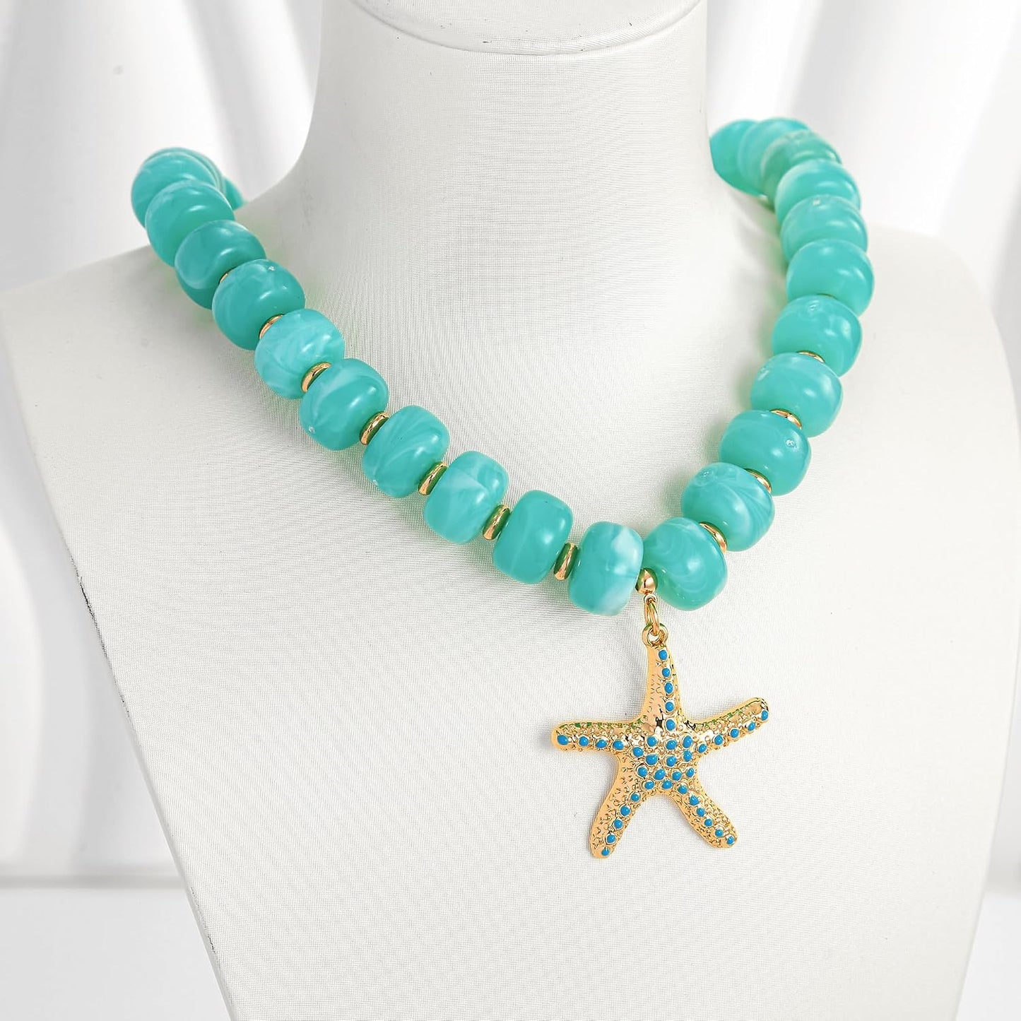 WOWORAMA Collar de playa de verano para mujer, coloridos collares d...