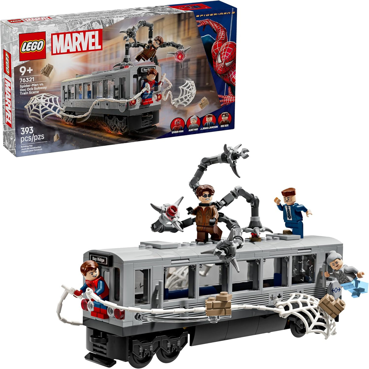 LEGO Marvel Spider-Man vs. Doc Ock Escena de Tren Subterráneo - Fig...