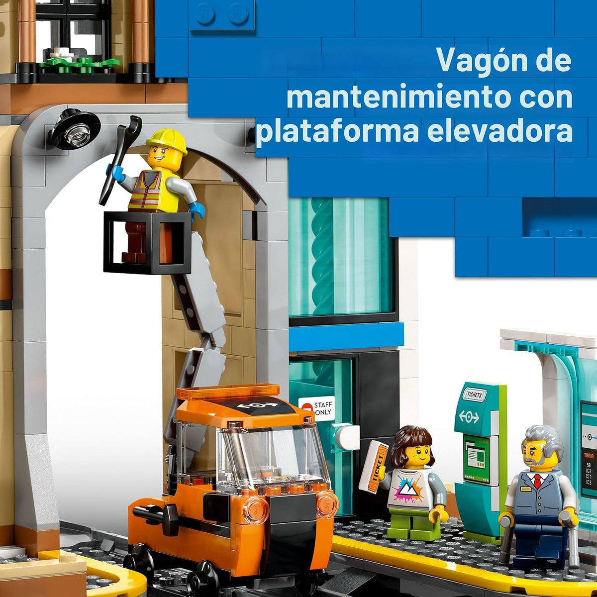 LEGO City Central Train Station - Juguete de construcción de varios...