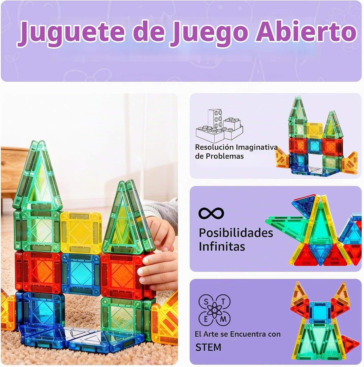 Mruikeny - Mini azulejos magnéticos de viaje para niños pequeños |...