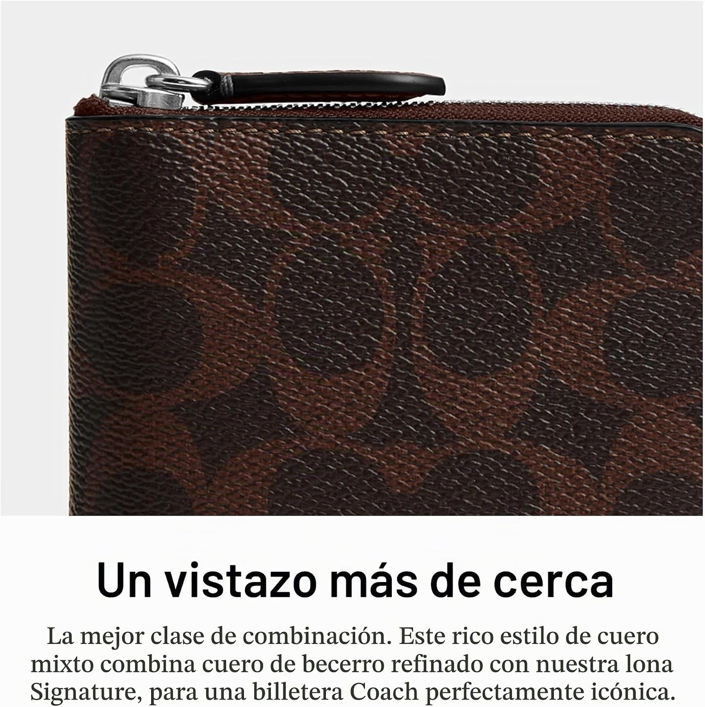 Coach Monedero con cremallera alrededor para hombre