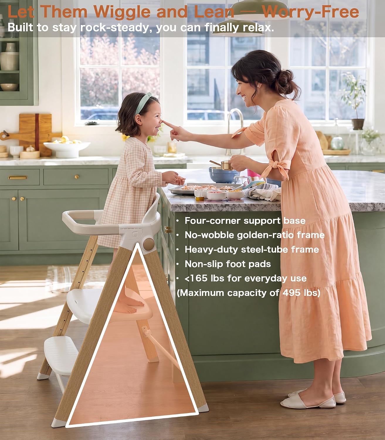 Silla alta convertible para bebé a torre para niños pequeños, trona...