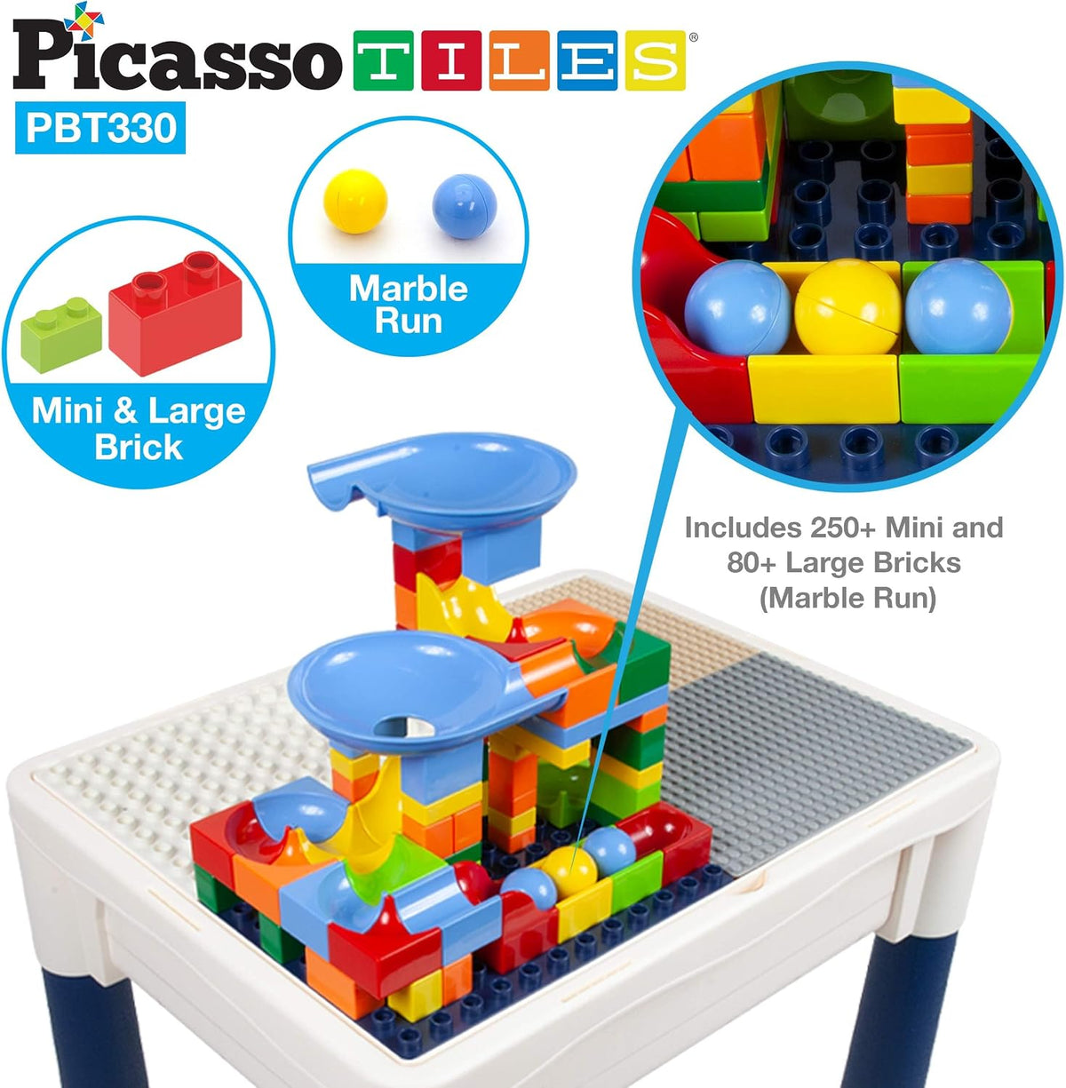 PicassoTiles Centro de Actividades para Niños Mesa de Juego y Escri...