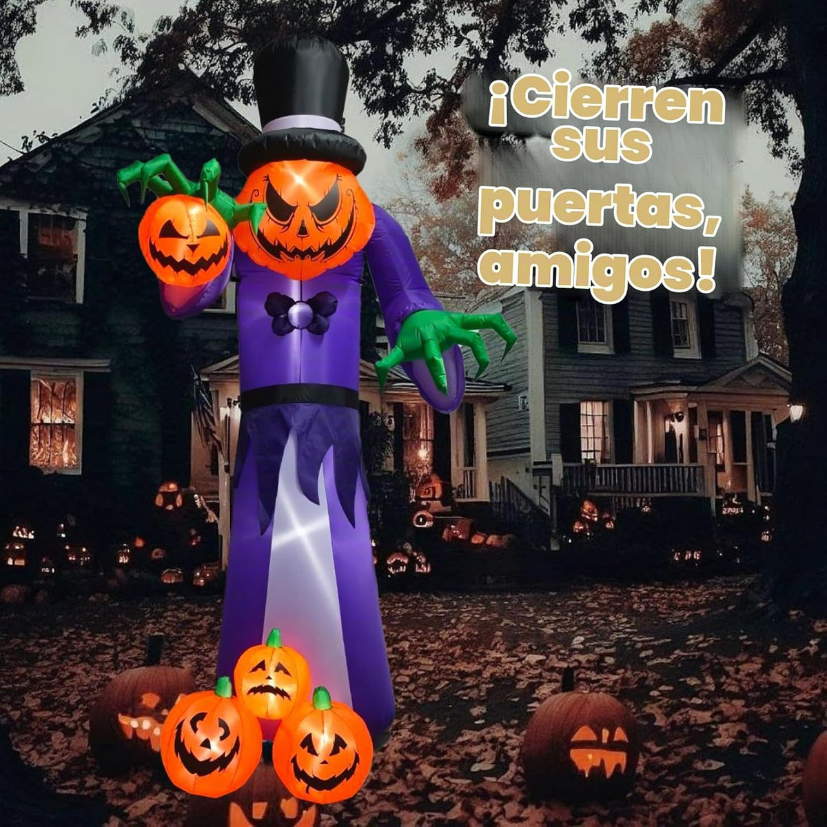 ZOOMATOOE Parca de calabaza inflable gigante de Halloween de 11 pie...