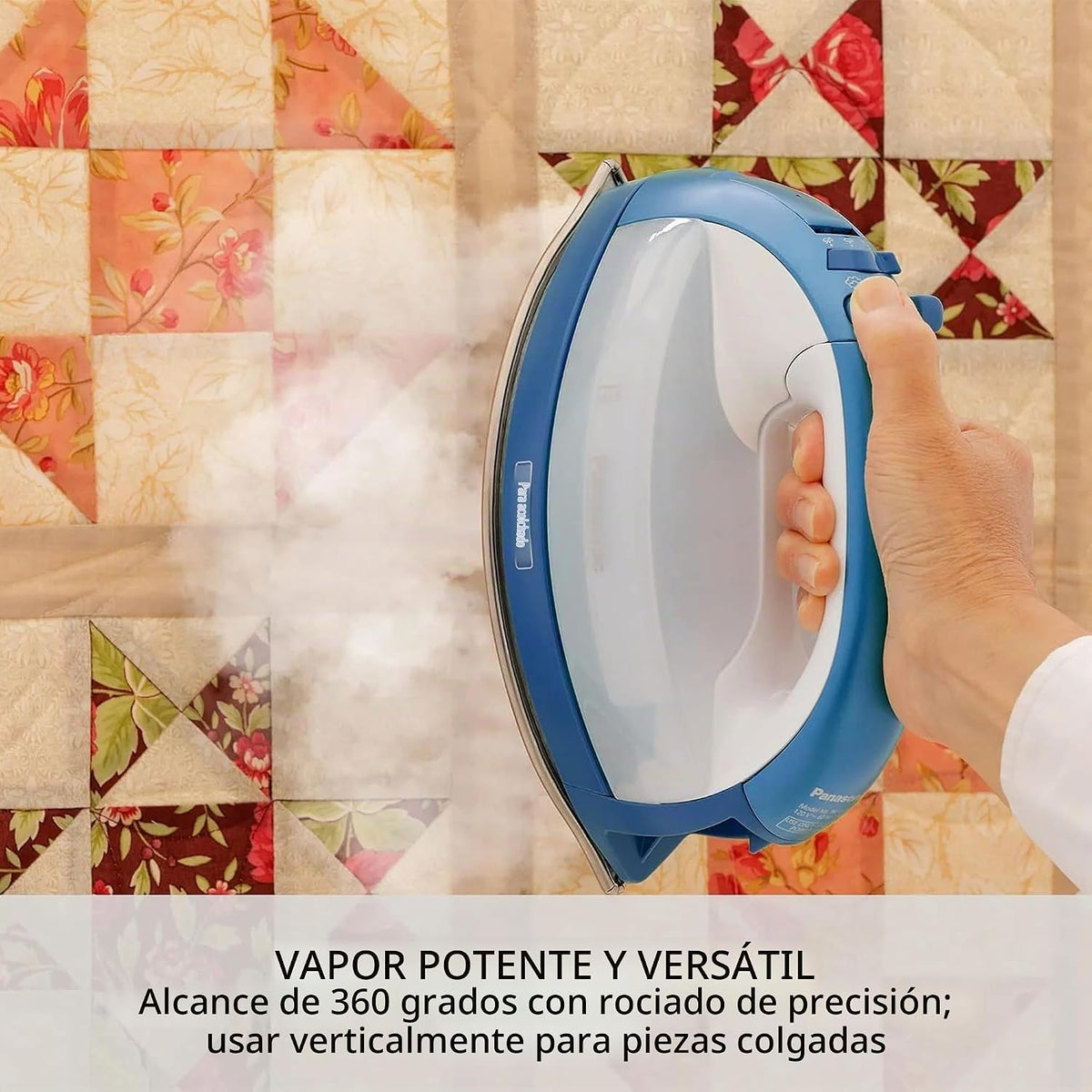 Panasonic - Plancha inalámbrica NI-QL1000A, seca y al vapor, azul |...