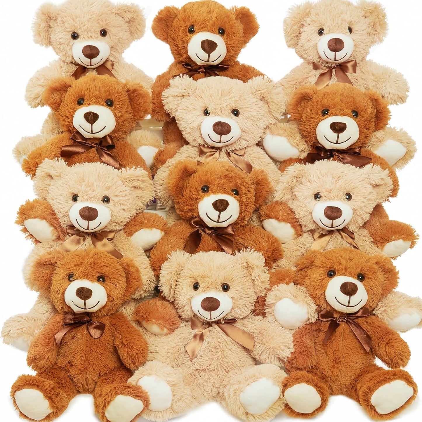 Quaakssi Ositos de peluche a granel, paquete de 12 ositos de peluch...