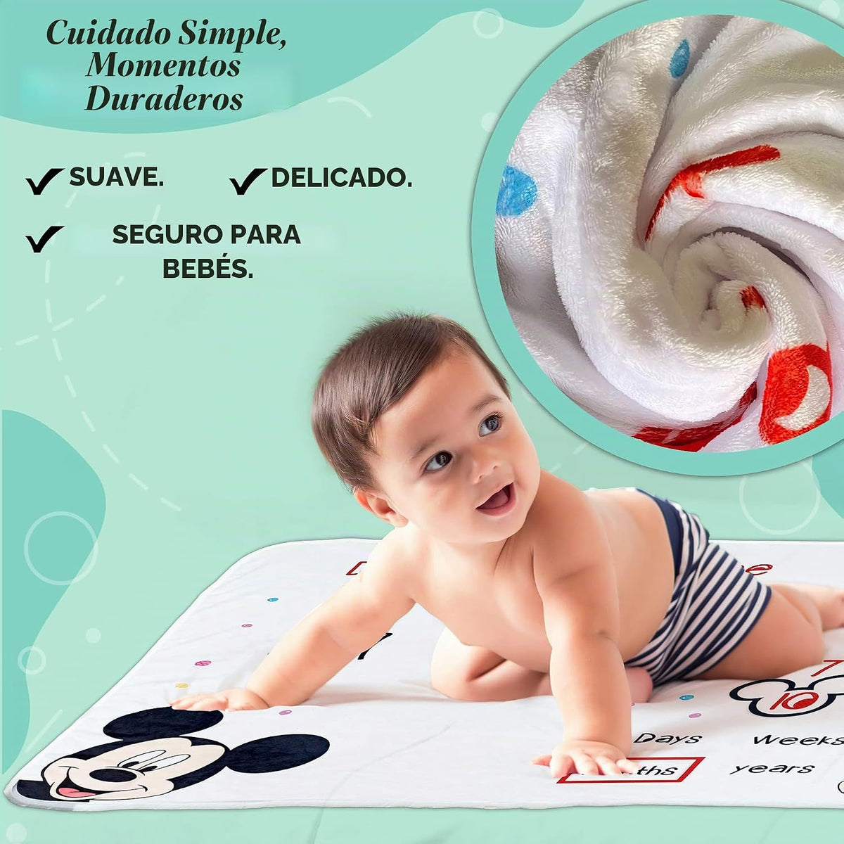 babyly Manta de hitos para bebé con tabla de crecimiento, sombrero...
