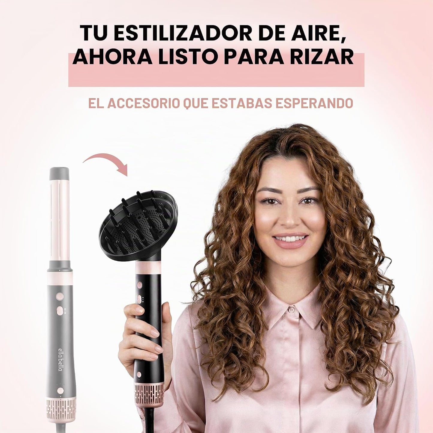 ELLA BELLA® Air Styler - Difusor profesional ventilado para rizos n...