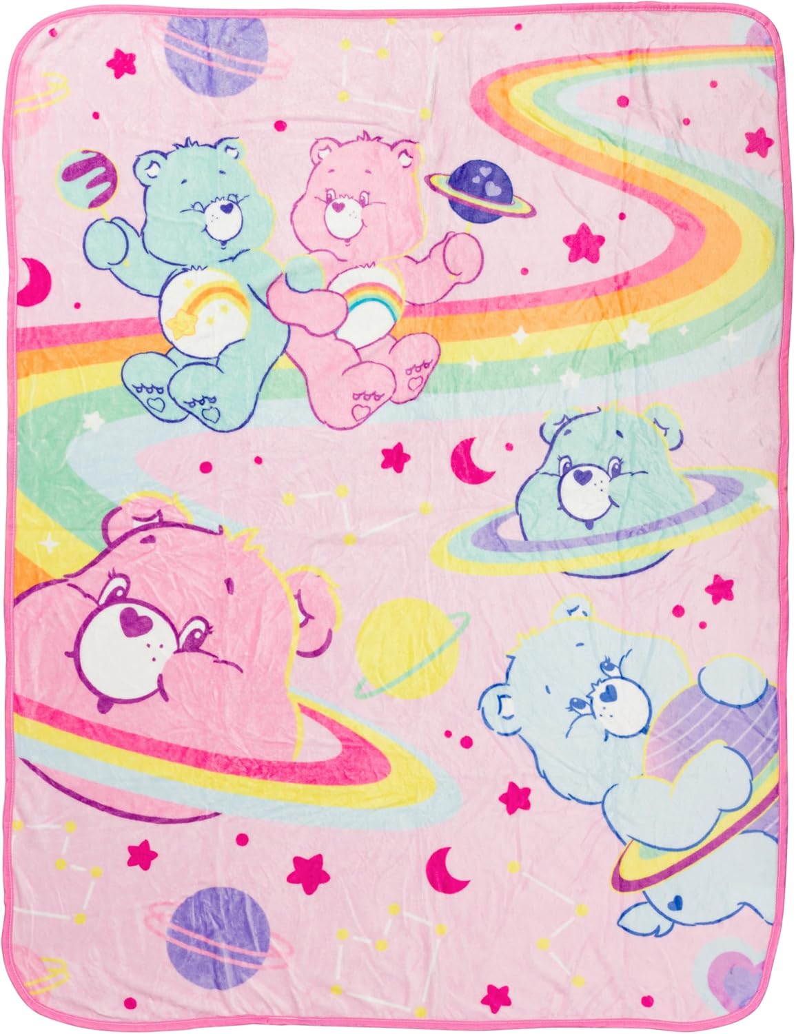 Silver Buffalo Care Bears Rainbow Cosmic Space - Manta de forro pol...