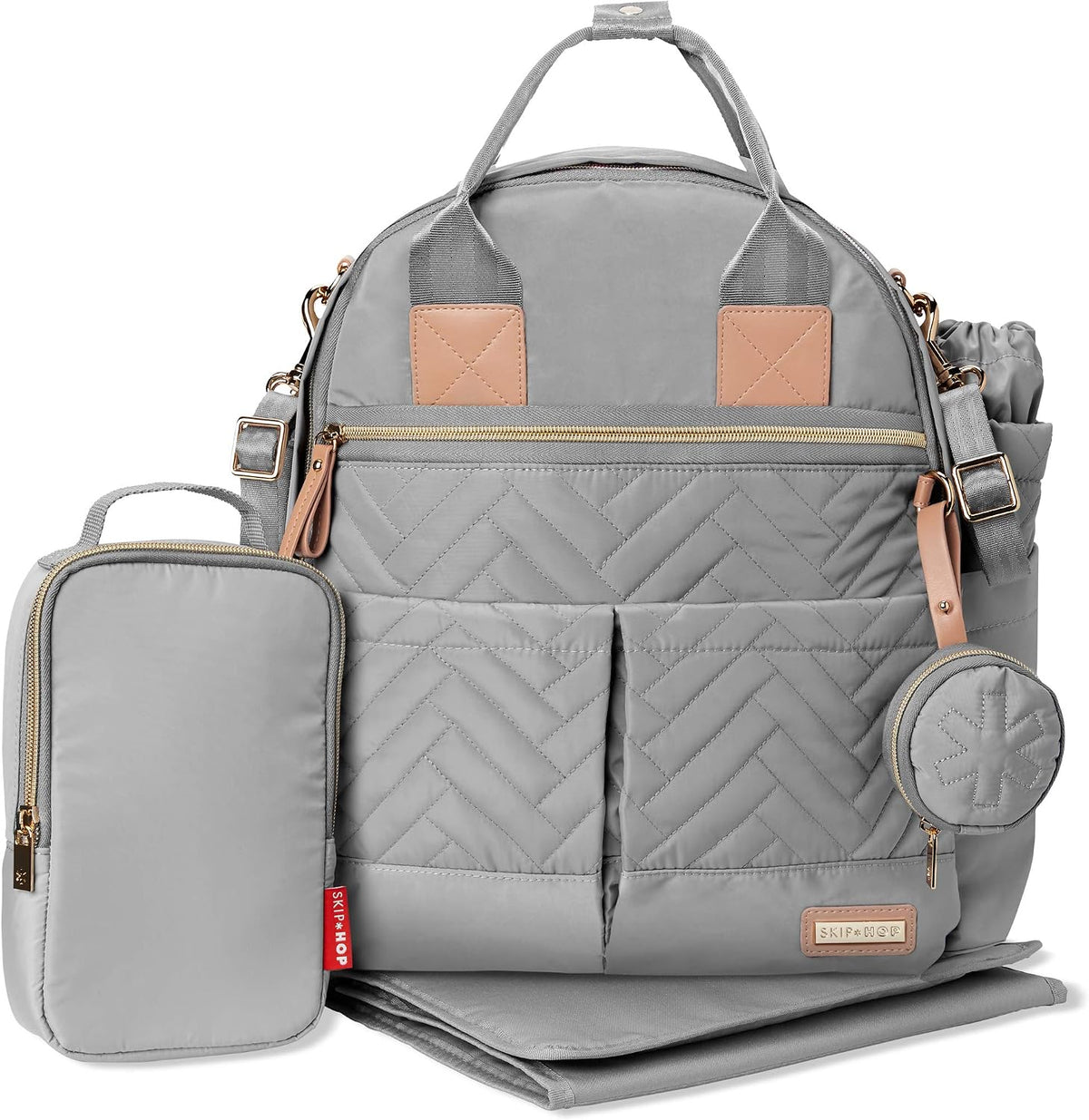 Skip Hop Juego de mochila para pañales 6 en 1 con accesorios y bols...