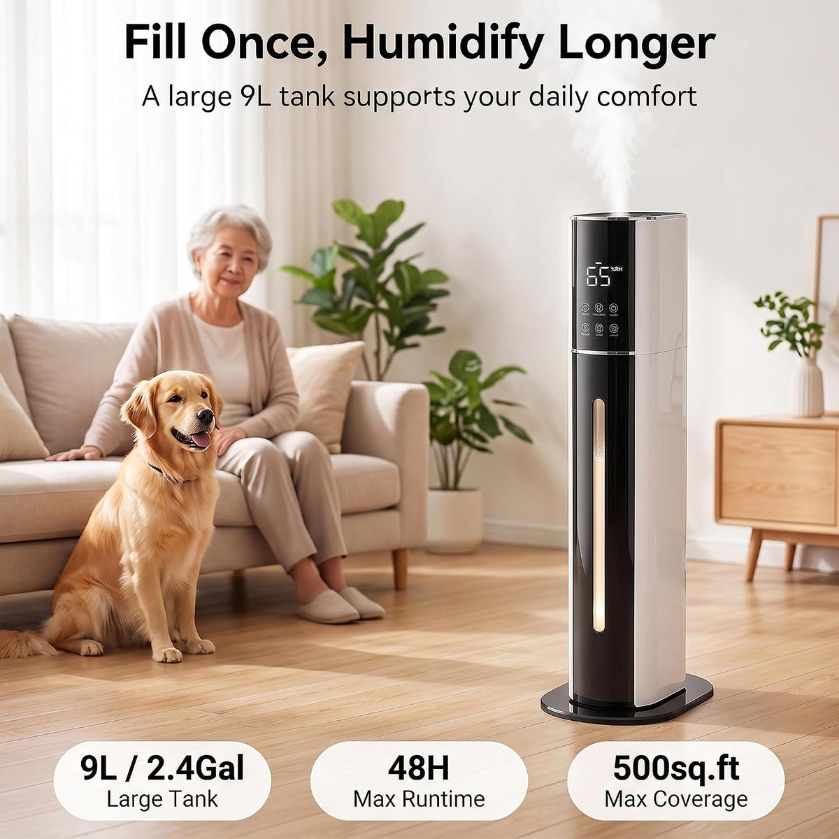 Humidificadores para habitaciones grandes, humidificadores de niebl...