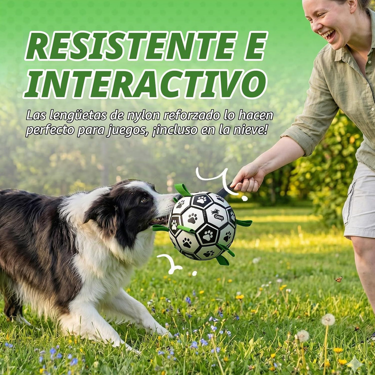 QDAN Juguetes para perros pequeños y medianos, pelota de fútbol par...