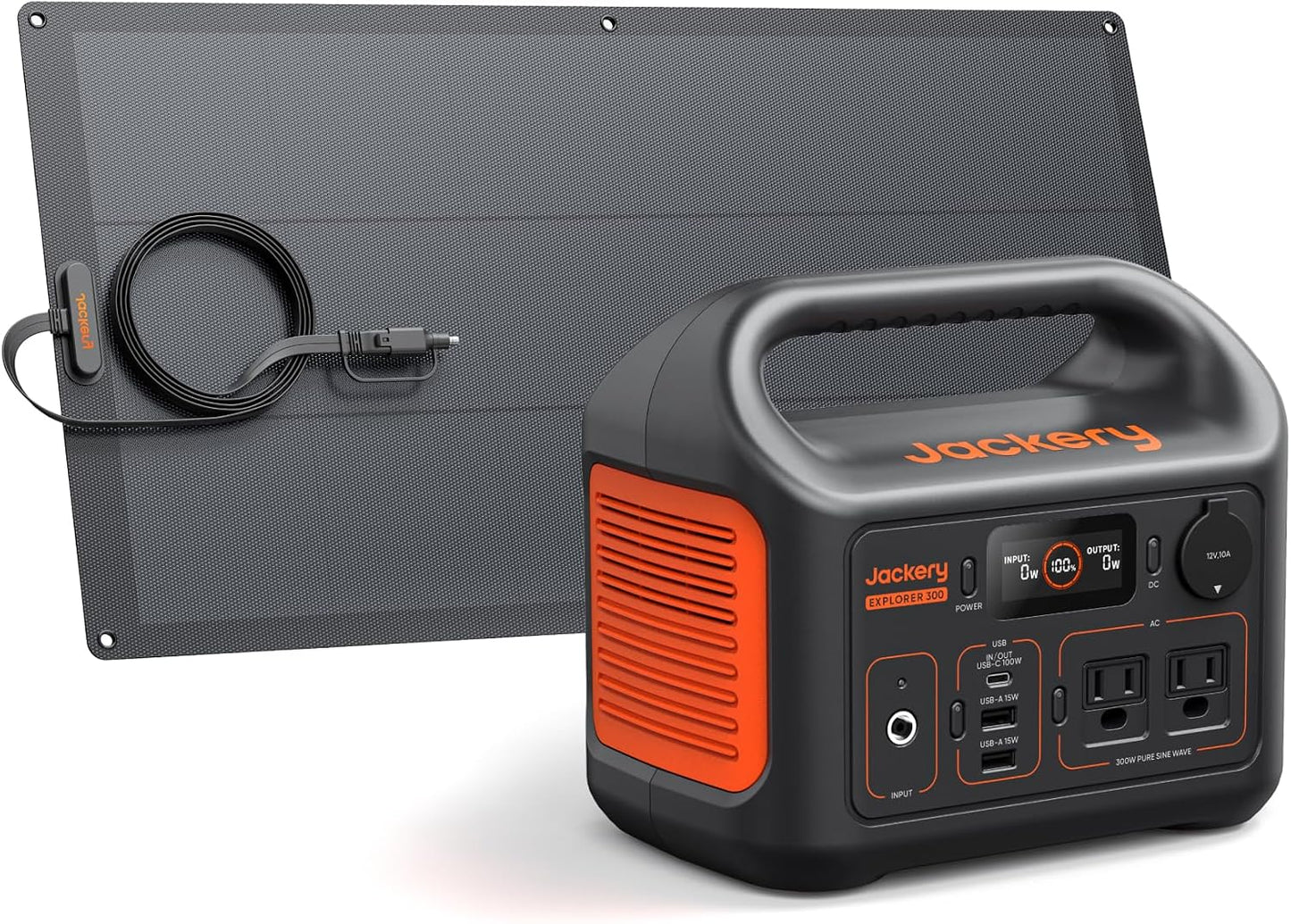Jackery Generador solar 300, batería LiFePO4 de respaldo de 292 Wh...