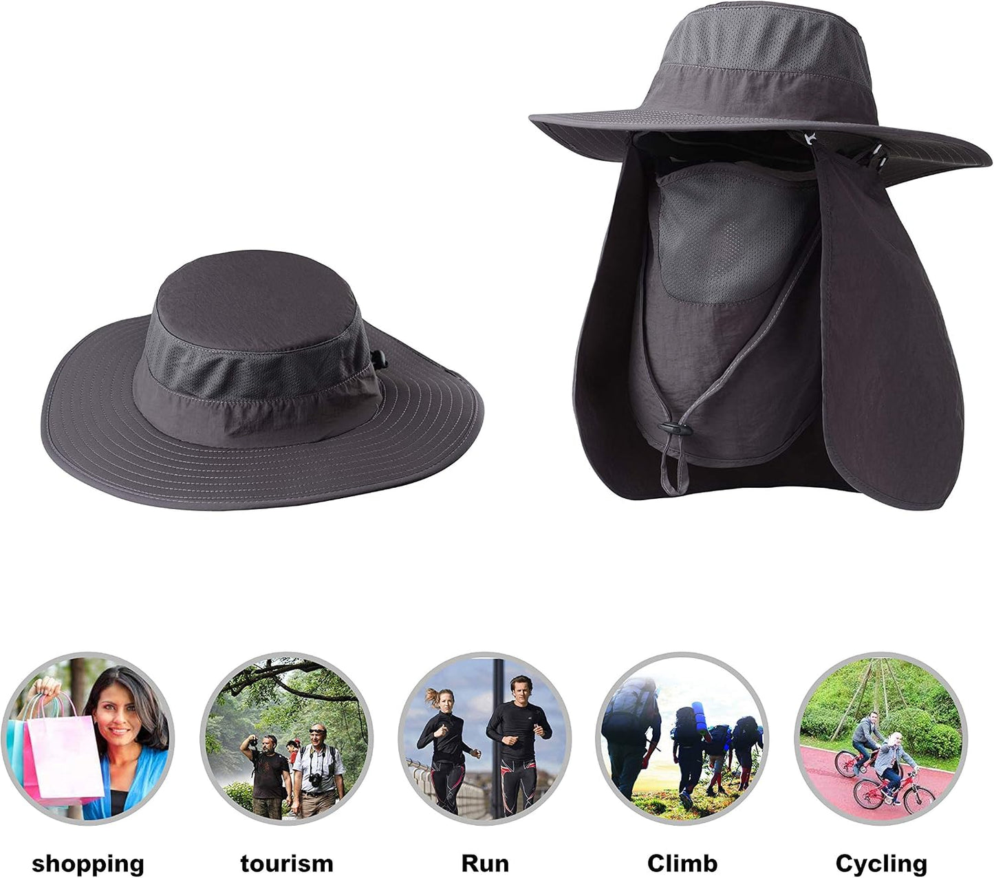 Sombrero de pesca, gorra para el sol con protección solar UPF 50+ y...
