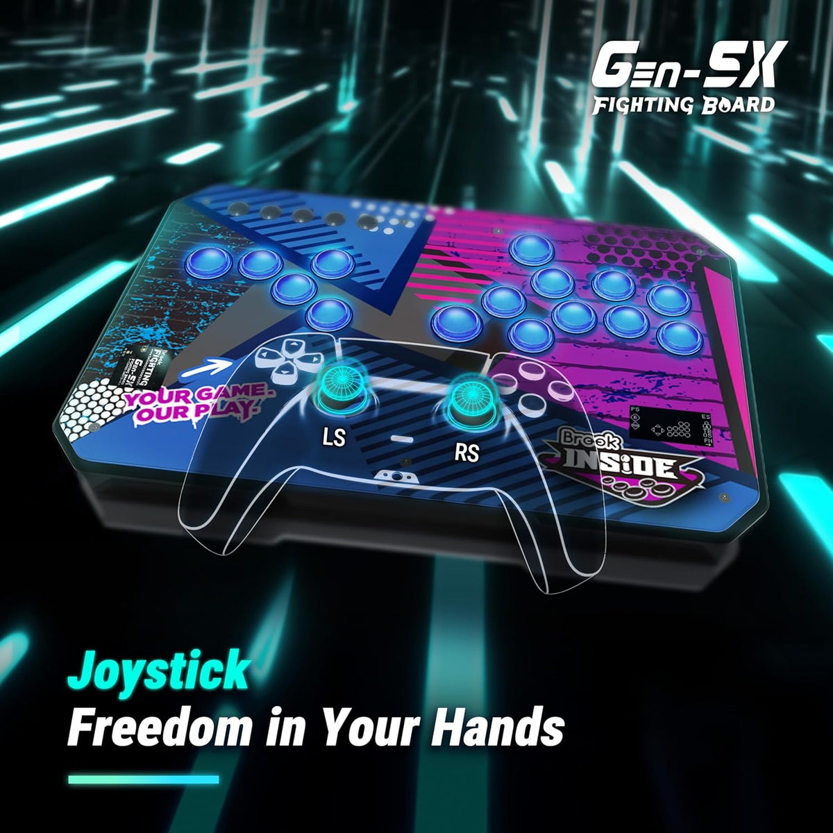 Brook Gaming Gen5X - Tablero de lucha multiplataforma definitivo co...