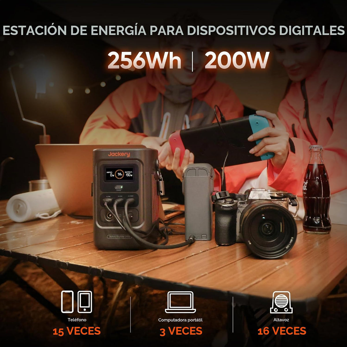 Jackery Banco de energía Explorer 240D y panel solar de 40 W, salid...