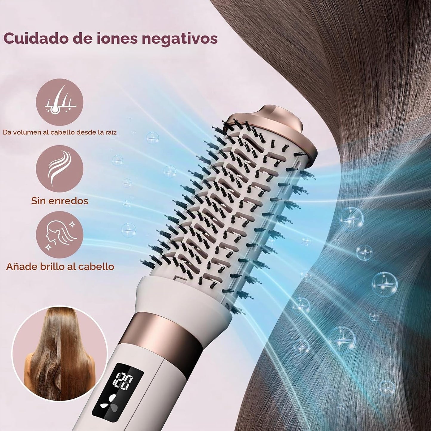 Only August Estilizador de cabello 8 en 1 con 3 ajustes de calor, s...