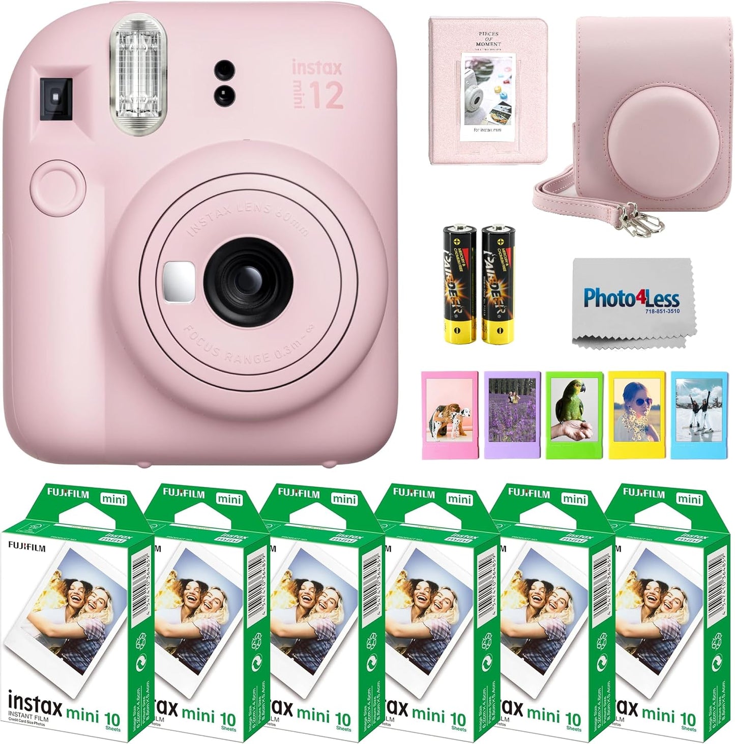 Fujifilm - Paquete de cámara instantánea Instax Mini 12 con películ...