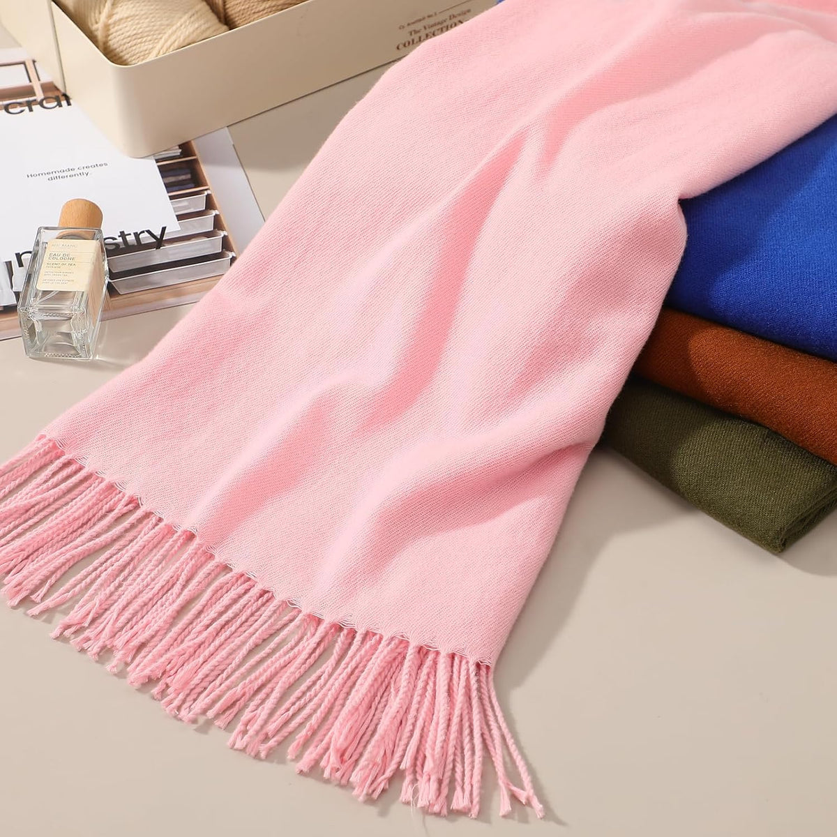 Premillow Bufanda de invierno para mujer, chal de pashmina, bufanda...