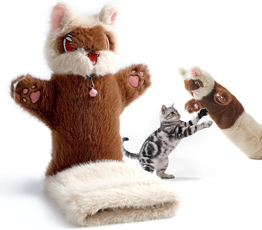 PURETOY Guante de lucha para gatos, luchador de marionetas de gato...