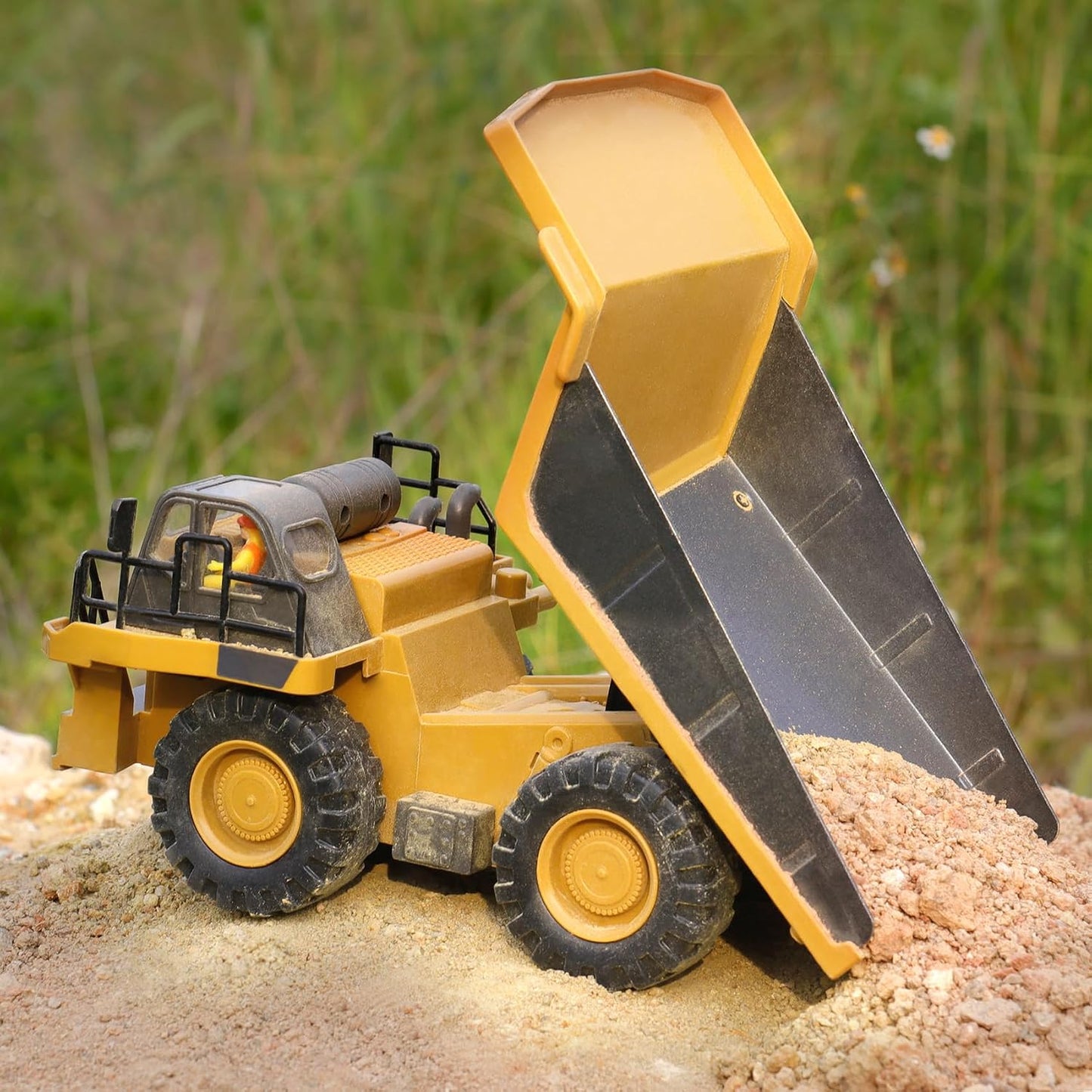 PREPOP Camión volquete RC para niños, camión de construcción a cont...