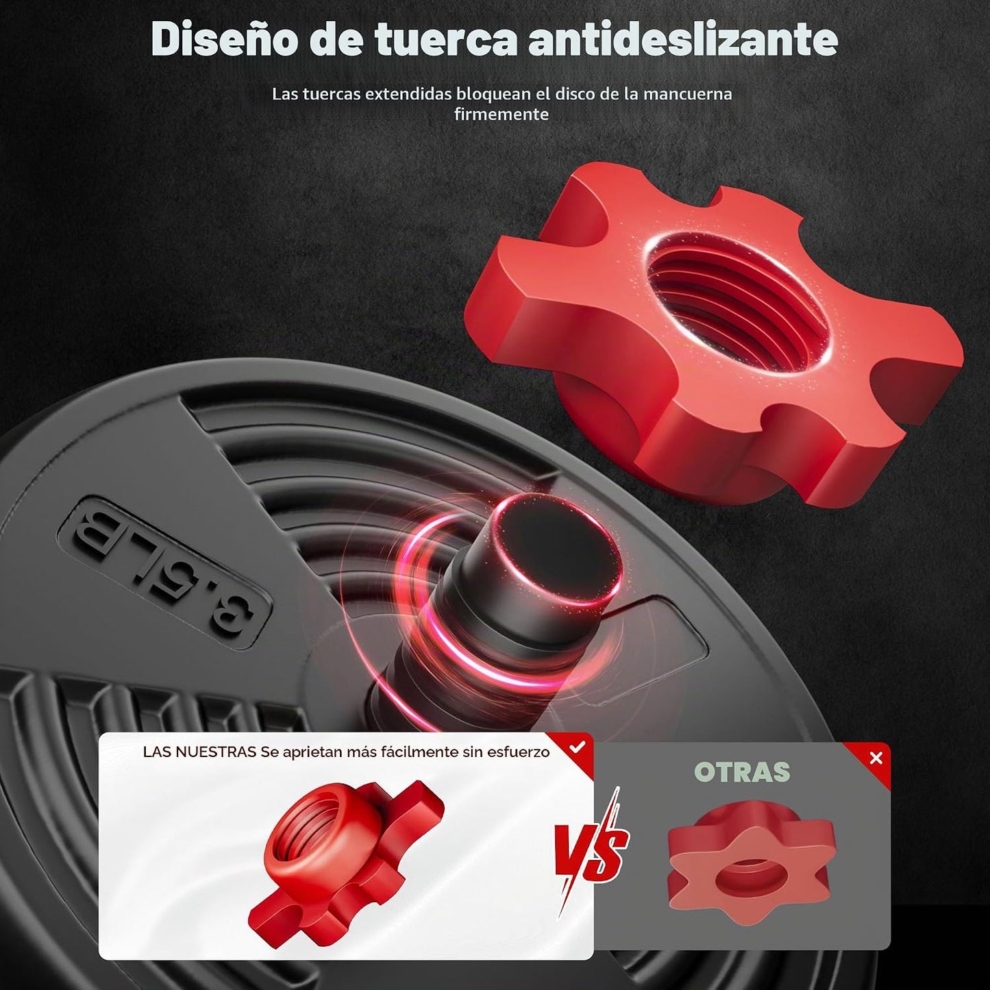 GOIMU Mancuernas ajustables, juego de pesas libres de 55\/77 libras...