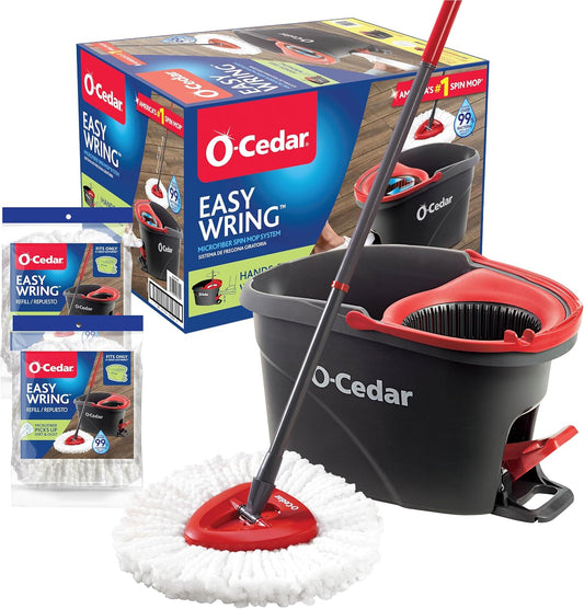 O-Cedar EasyWring - Sistema de limpieza de suelos con balde y frego...