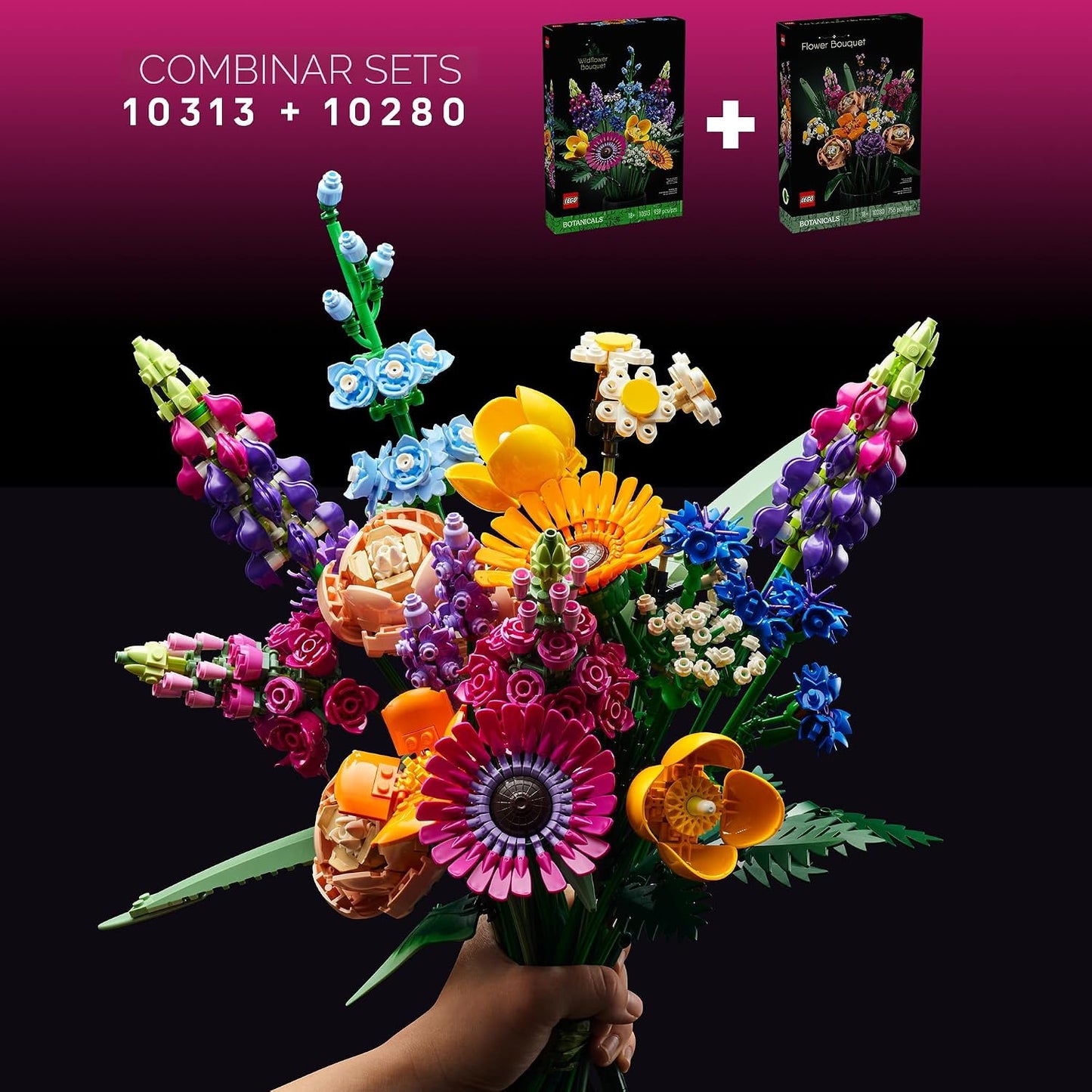 LEGO Botanicals Juego de Construcción Ramo de Flores - Flores Artif...