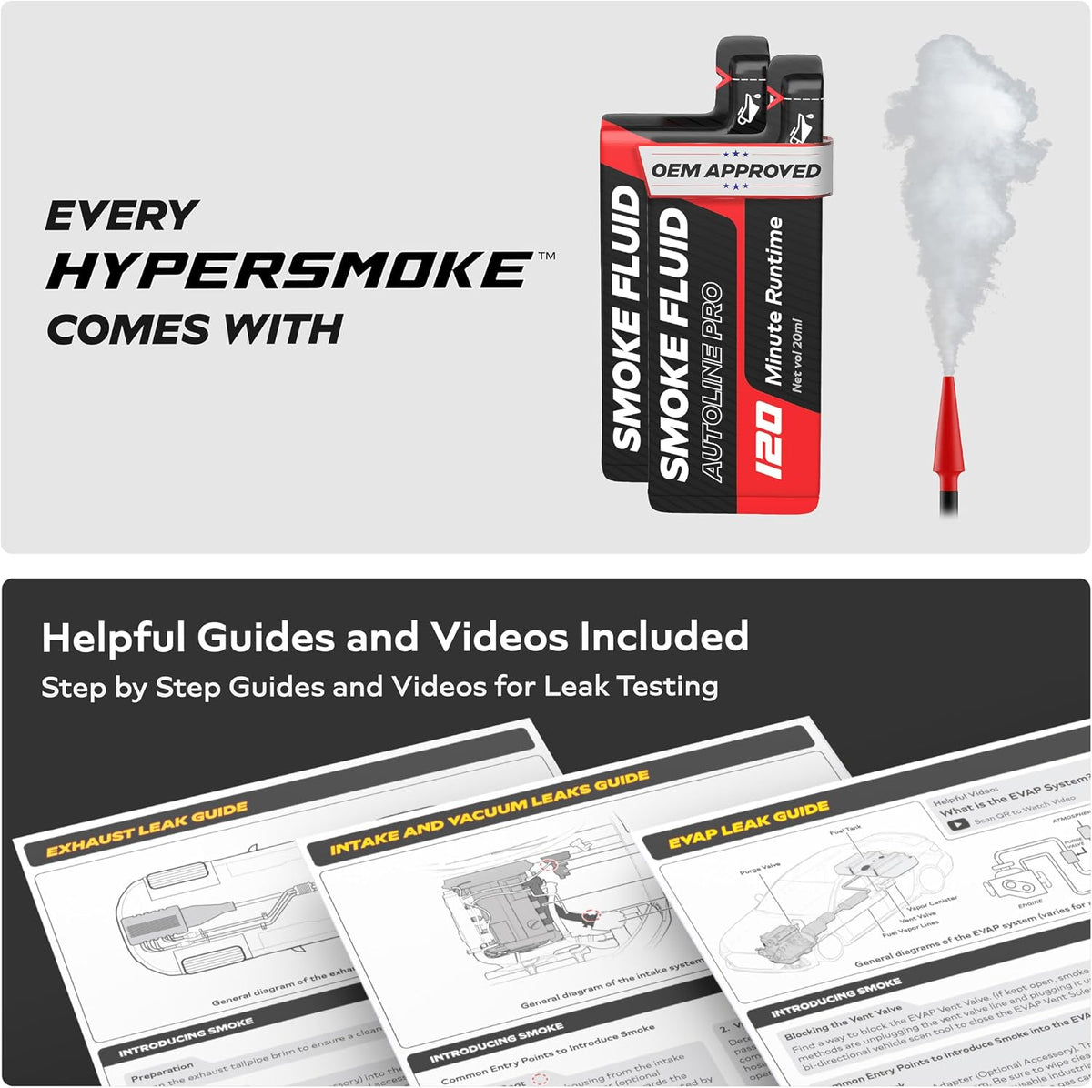 AutoLine Pro HyperSmoke™ Máquina de humo automotriz EVAP Probador d...