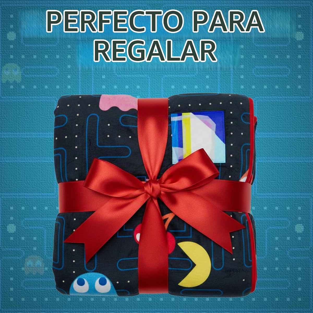 Silver Buffalo Pacman - Manta de forro polar de 45 x 60 pulgadas, s...