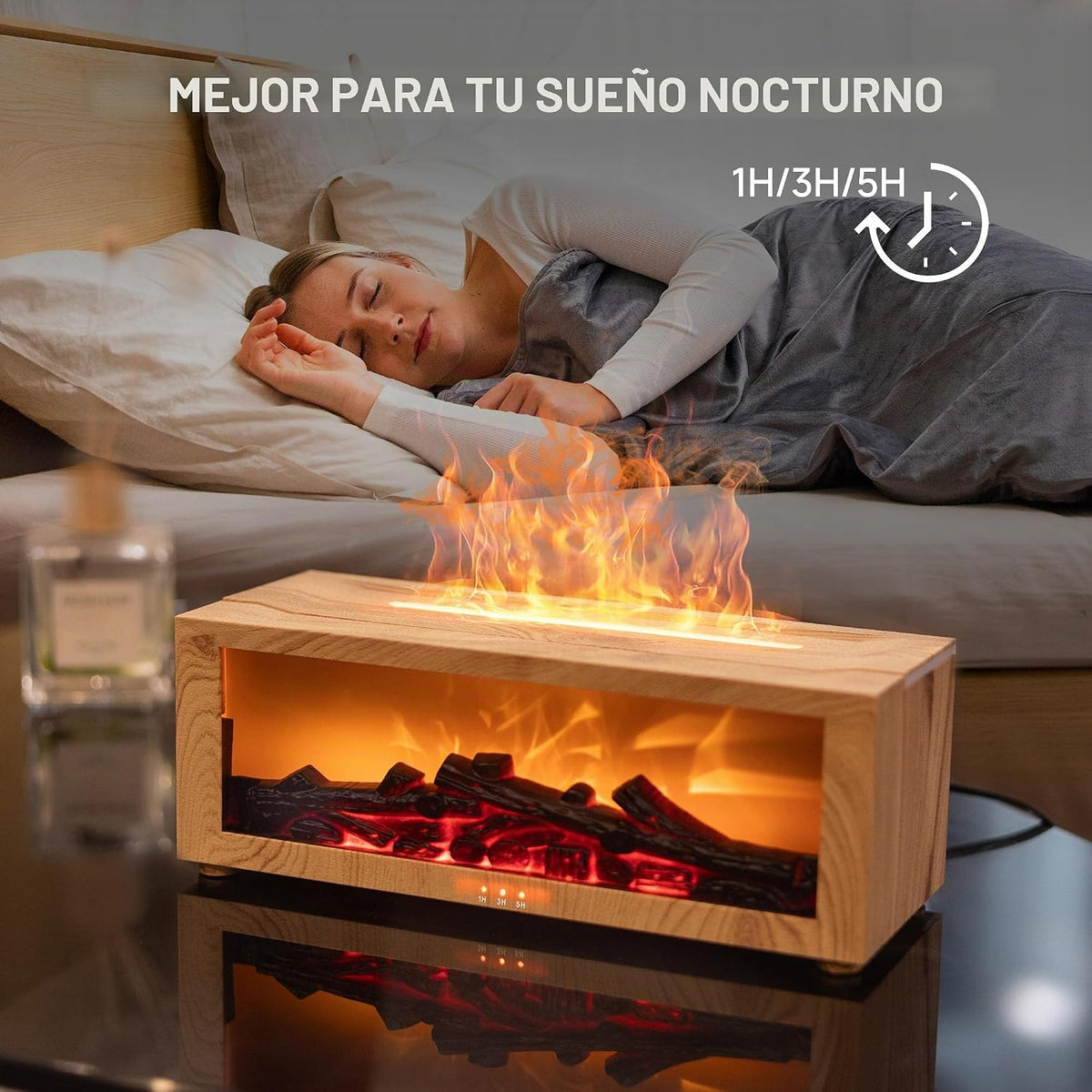 TMEHM Humidificador difusor de aire de llama para chimenea, difusor...