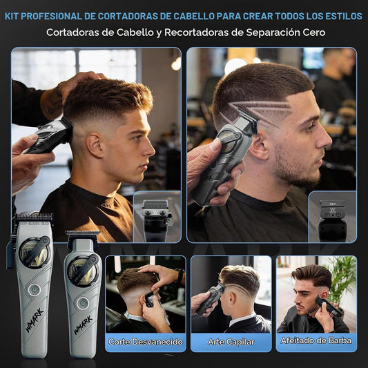 WMARK Juego de cortapelos y recortadores de pelo profesionales para...