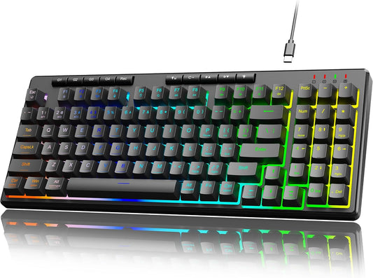 Redragon K517 Pro Teclado para juegos con cable, retroiluminación R...