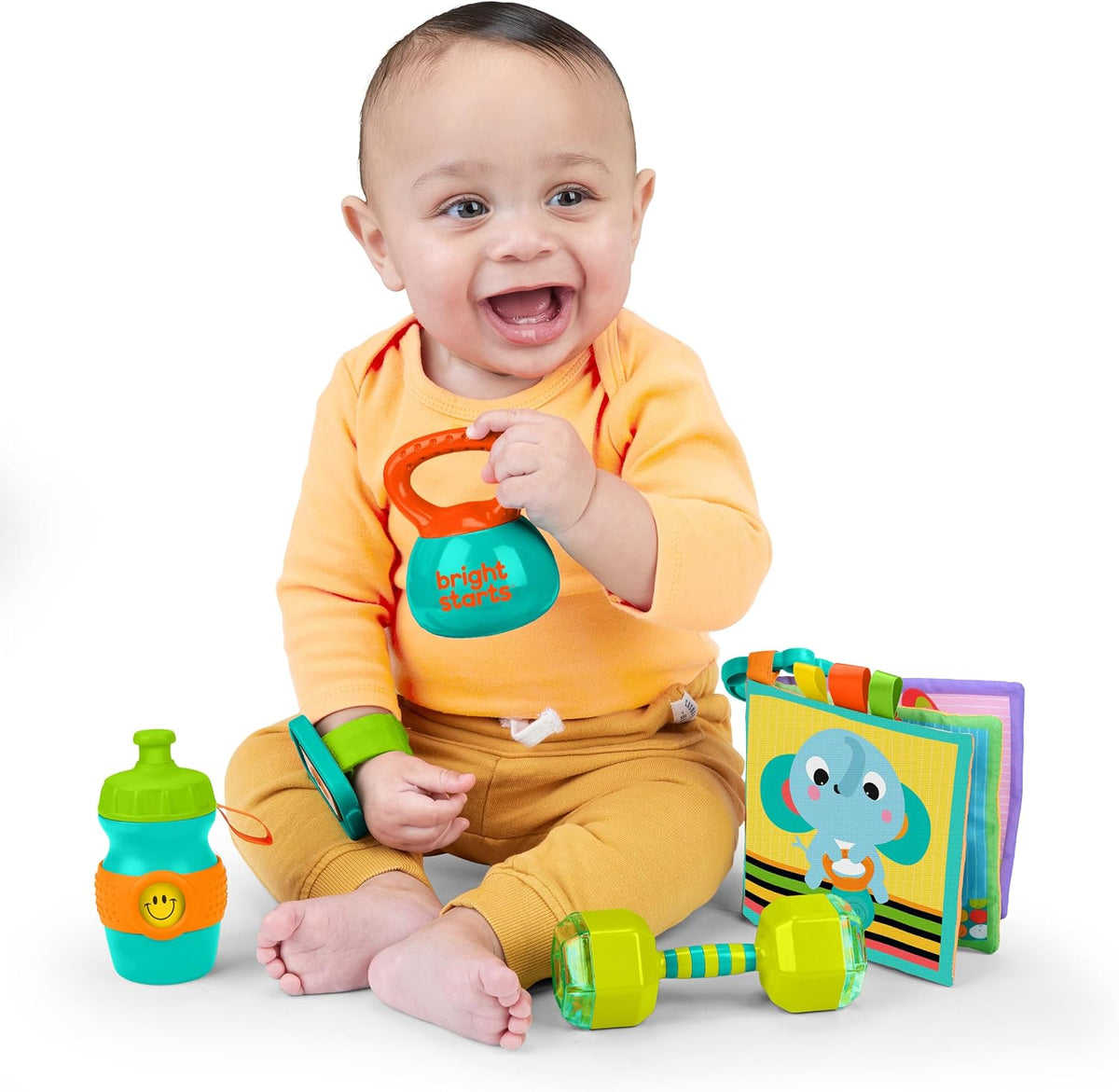 Bright Starts Off to the Gym - Juego de regalo de 5 piezas para beb...