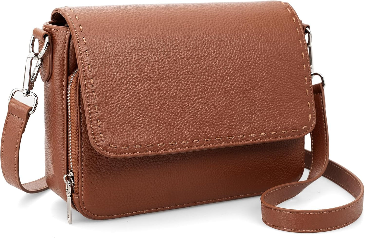befen Bolsos cruzados de cuero genuino para mujer, bolso mediano co...