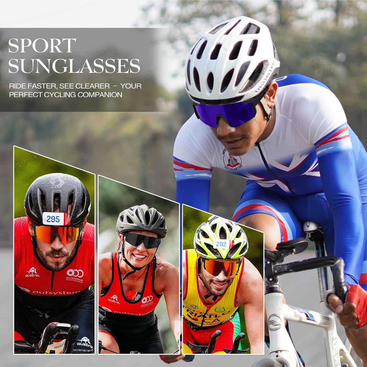gesruny - Gafas de sol polarizadas deportivas para hombres y mujere...