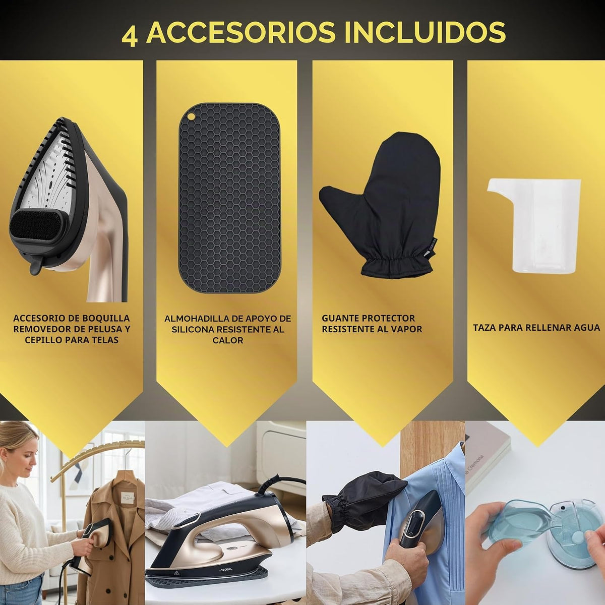 True &amp; Tidy DuoPress - Plancha 2 en 1 para ropa con suela desmo...