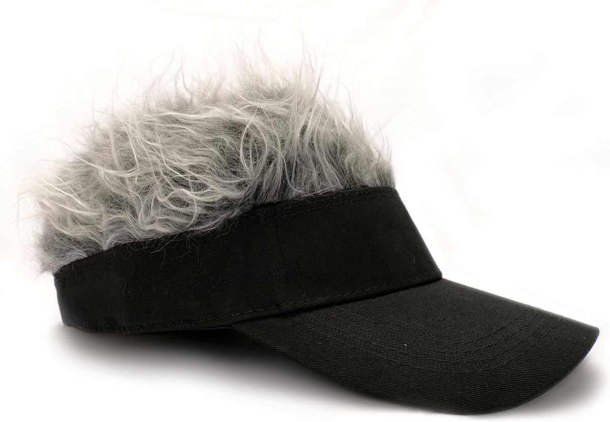 Gorra con visera para hombre con cabello falso, gorra con cabello p...