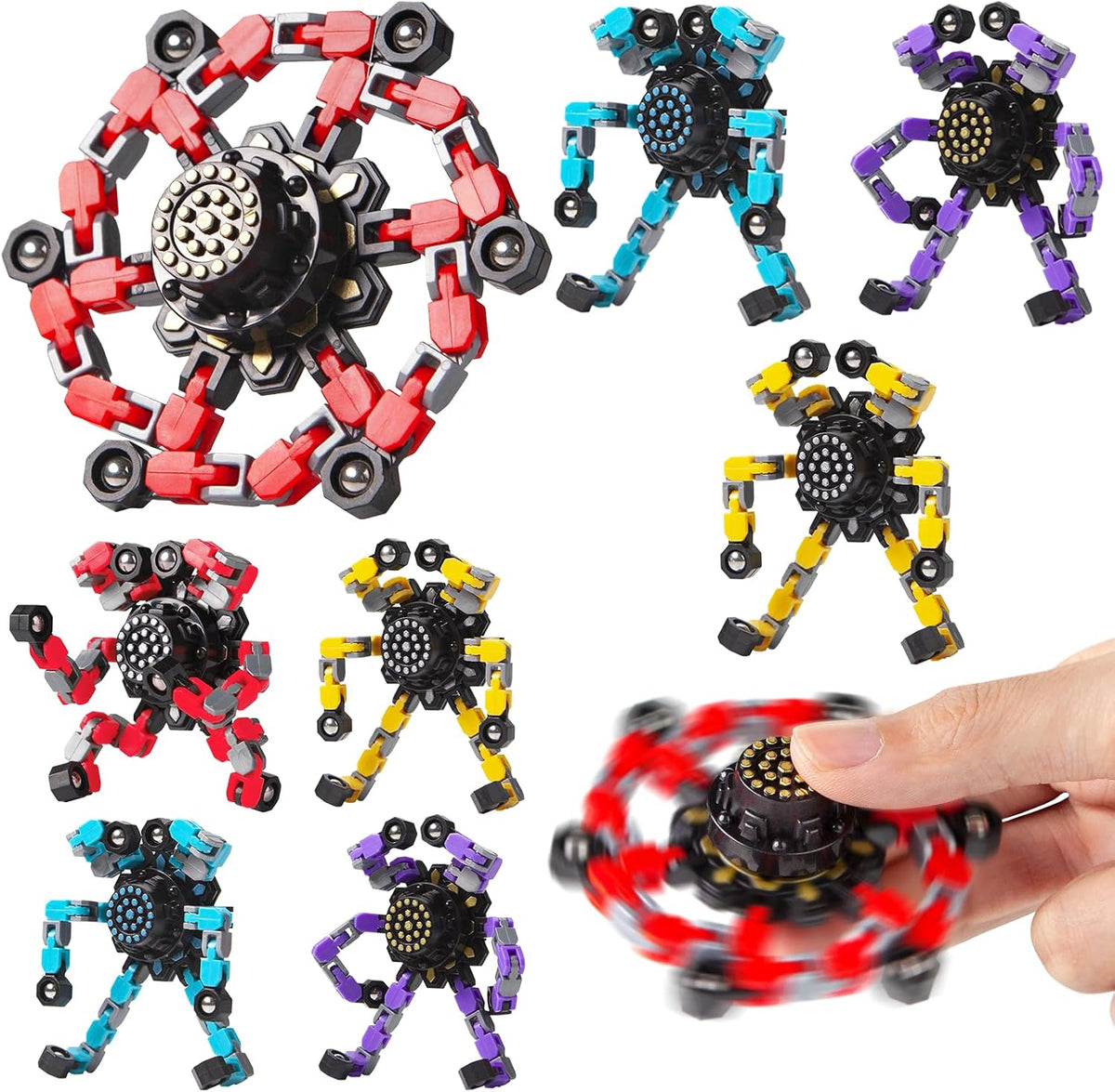 Gokeey Fidget Spinners 8 piezas para niños y adultos, juguetes sens...