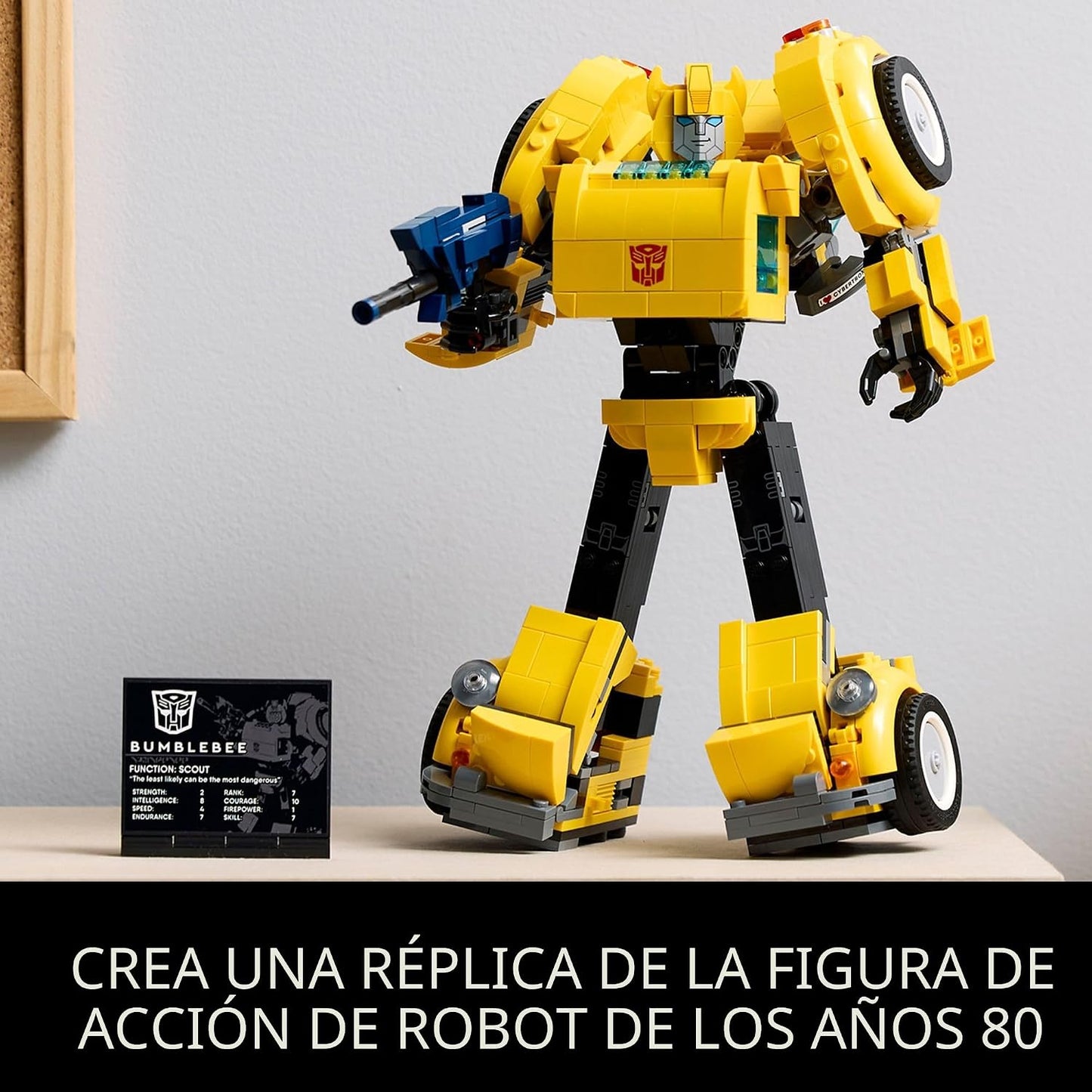 Figura de acción LEGO Icons Transformers Bumblebee, juguete colecci...