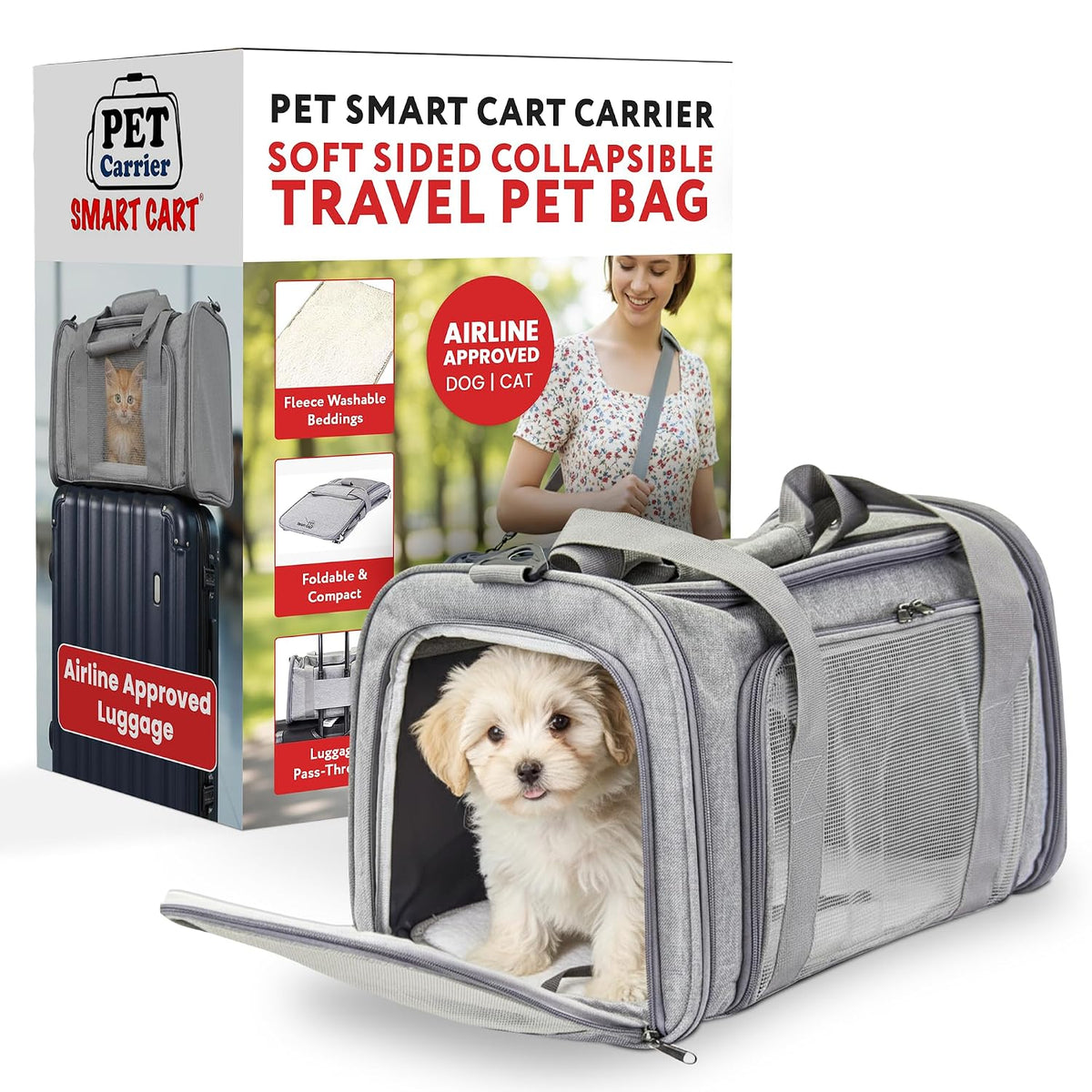 dbest Products Pet Smart Cart Sport, transportador plegable de lado...