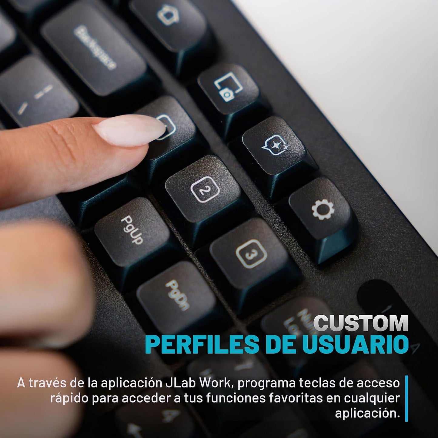 JLab Flow - Paquete de teclado y mouse, Bluetooth inalámbrico o USB...