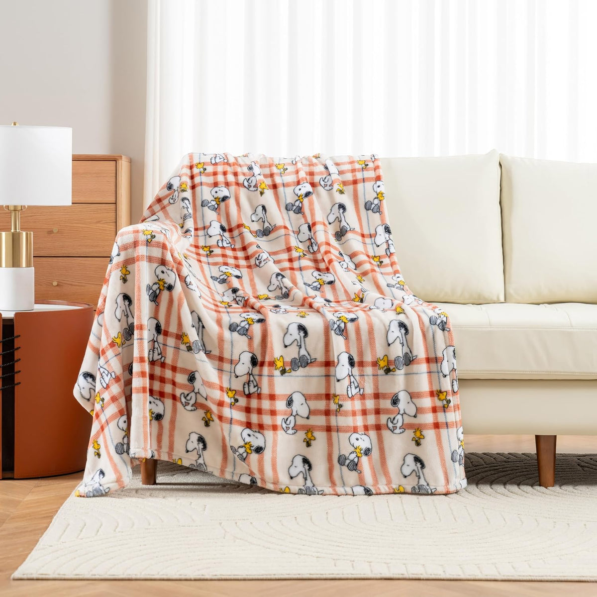 Berkshire Blanket Peanuts VelvetLoft Manta de Felpa con Personaje T...