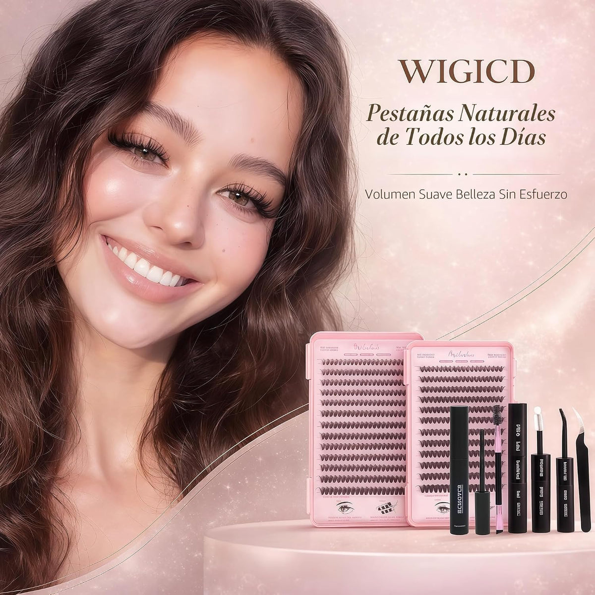 Kit de racimos de pestañas, kit de extensión de pestañas individual...